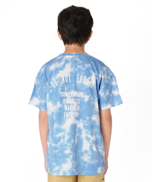 GLAZOS（グラソス）の「天竺・ドロップショルダータイダイバックプリント半袖Tシャツ（Tシャツ/カットソー・キッズ・ブラック/ブルー/グリーン・130cm/140cm/150cm/160cm/170cm）」の11枚目の写真