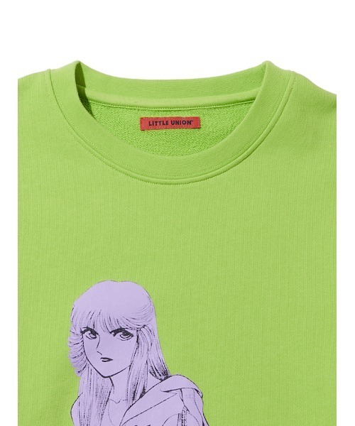 LITTLE UNION（リトルユニオン）の「【カメレオン meets LITTLE UNION】ｼﾞｭﾝﾅ “街道踊子” CREW（Tシャツ/カットソー・メンズ・ブラック/ライム・MEDIUM/LARGE）」の6枚目の写真