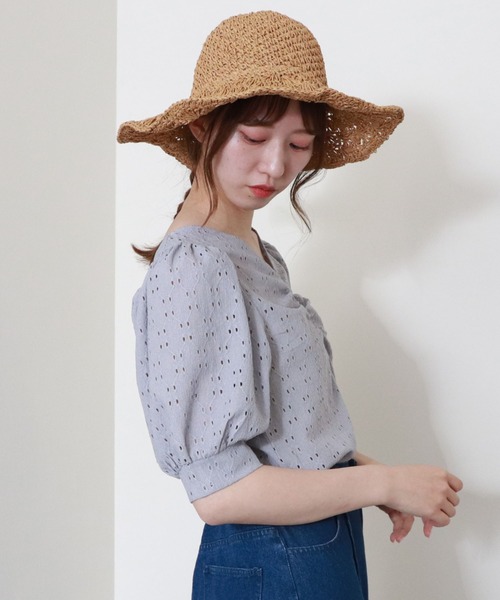 archives(アルシーヴ)の「フロントギャザーストレッチレースプルオーバー(Tシャツ/カットソー・レディース・ラベンダー/オフホワイト/ミント/ブラック/アイボリー/ブラウン・MEDIUM)」の14枚目の写真