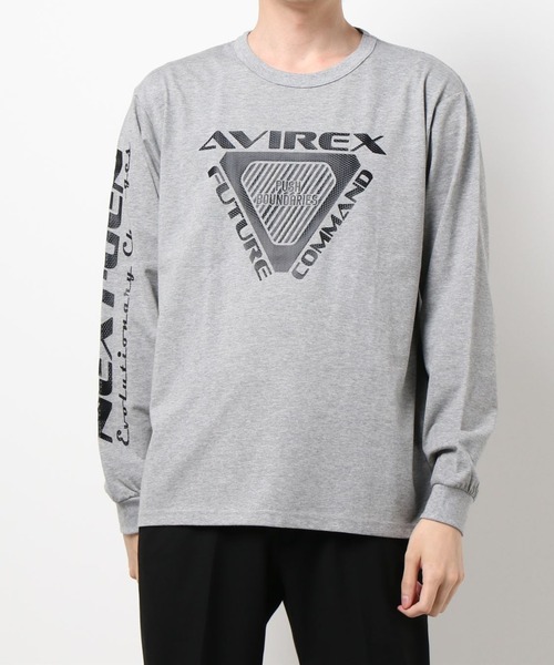 AVIREX(アヴィレックス)の「AVIREX/アヴィレックス/フューチャーコマンド トライアングルTシャツ/L/S AFC TRIANGLE T-SHIRT(Tシャツ/カットソー・メンズ・ブラック/オフホワイト/ライトブルーグレー/ブラウン系その他2・MEDIUM/LARGE/X-LARGE/XX-LARGE)」の1枚目の写真