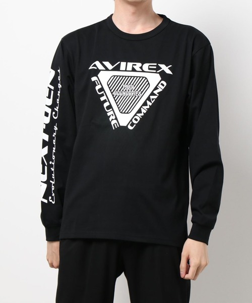 AVIREX(アヴィレックス)の「AVIREX/アヴィレックス/フューチャーコマンド トライアングルTシャツ/L/S AFC TRIANGLE T-SHIRT(Tシャツ/カットソー・メンズ・ブラック/オフホワイト/ライトブルーグレー/ブラウン系その他2・MEDIUM/LARGE/X-LARGE/XX-LARGE)」の3枚目の写真