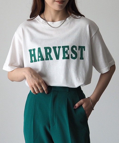 Riberry（リベリー）の「HARVESTロゴTシャツ（Tシャツ/カットソー・レディース・ブラック/オフホワイト/カーキ・FREE）」の2枚目の写真