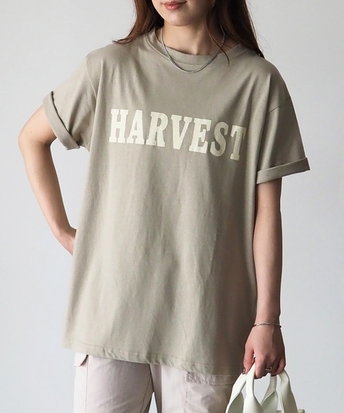 Riberry（リベリー）の「HARVESTロゴTシャツ（Tシャツ/カットソー・レディース・ブラック/オフホワイト/カーキ・FREE）」の3枚目の写真