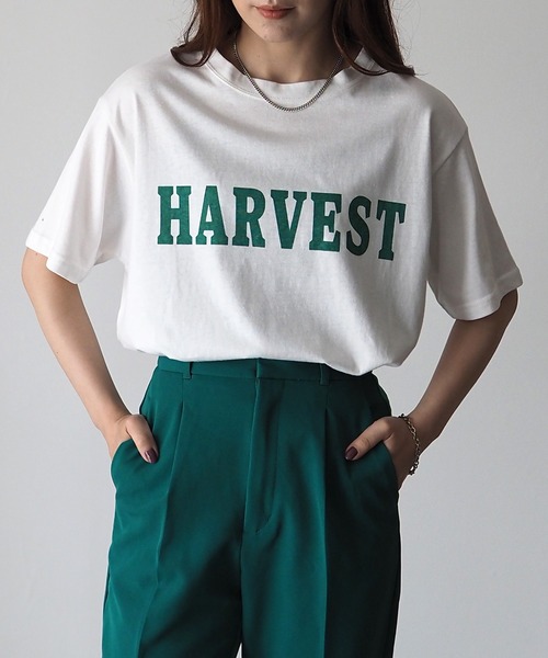 Riberry（リベリー）の「HARVESTロゴTシャツ（Tシャツ/カットソー・レディース・ブラック/オフホワイト/カーキ・FREE）」の10枚目の写真