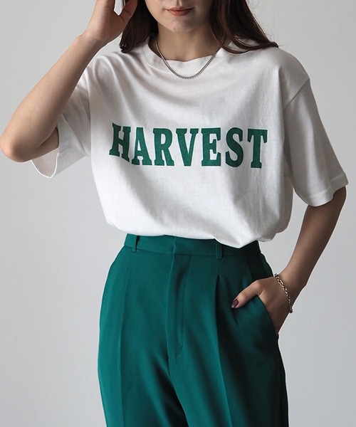 Riberry（リベリー）の「HARVESTロゴTシャツ（Tシャツ/カットソー・レディース・ブラック/オフホワイト/カーキ・FREE）」の9枚目の写真