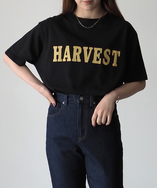 Riberry（リベリー）の「HARVESTロゴTシャツ（Tシャツ/カットソー・レディース・ブラック/オフホワイト/カーキ・FREE）」の6枚目の写真