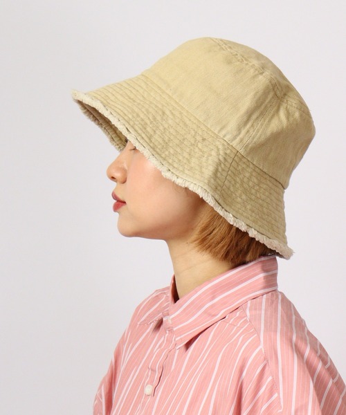 Sense of Grace（センスオブグレース）の「DENIM FRINGE BK HAT デニムフリンジバケットハット（ハット・レディース・アイボリー/ブラック/ライトベージュ/ブルー/ライトブラウン/ベージュ系/ブラウン系その他/ブルー系/ブラック系/アイボリー系/ライトブルー/グレー/ライトカーキ・FREE）」の8枚目の写真