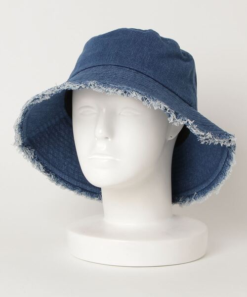 Sense of Grace（センスオブグレース）の「DENIM FRINGE BK HAT デニムフリンジバケットハット（ハット・レディース・アイボリー/ブラック/ライトベージュ/ブルー/ライトブラウン/ベージュ系/ブラウン系その他/ブルー系/ブラック系/アイボリー系/ライトブルー/グレー/ライトカーキ・FREE）」の12枚目の写真