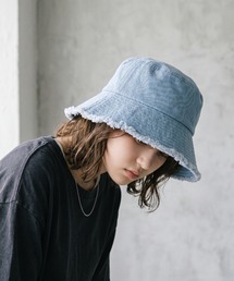 DENIM FRINGE BK HAT ããã ããªã³ãžãã±ããããã