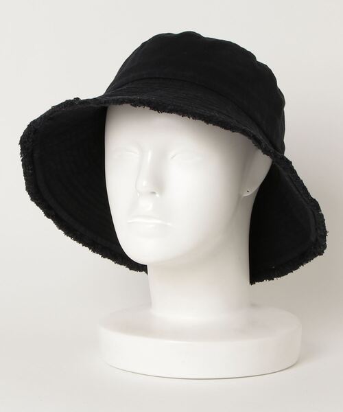 Sense of Grace（センスオブグレース）の「DENIM FRINGE BK HAT デニムフリンジバケットハット（ハット・レディース・アイボリー/ブラック/ライトベージュ/ブルー/ライトブラウン/ベージュ系/ブラウン系その他/ブルー系/ブラック系/アイボリー系/ライトブルー/グレー/ライトカーキ・FREE）」の3枚目の写真