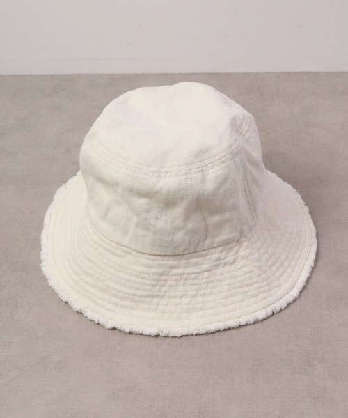 Sense of Grace（センスオブグレース）の「DENIM FRINGE BK HAT デニムフリンジバケットハット（ハット・レディース・アイボリー/ブラック/ライトベージュ/ブルー/ライトブラウン/ベージュ系/ブラウン系その他/ブルー系/ブラック系/アイボリー系/ライトブルー/グレー/ライトカーキ・FREE）」の19枚目の写真