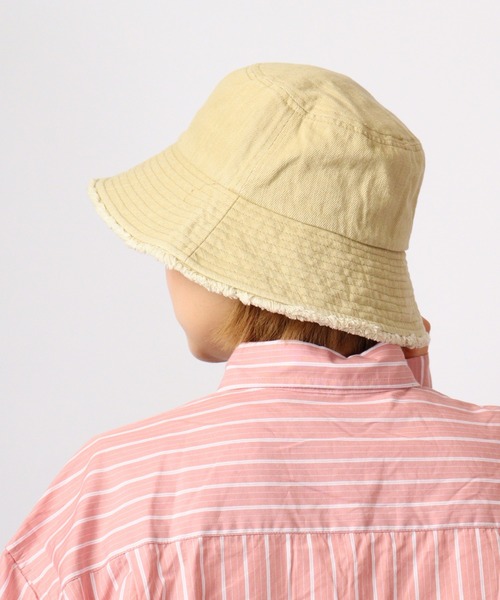 Sense of Grace（センスオブグレース）の「DENIM FRINGE BK HAT デニムフリンジバケットハット（ハット・レディース・アイボリー/ブラック/ライトベージュ/ブルー/ライトブラウン/ベージュ系/ブラウン系その他/ブルー系/ブラック系/アイボリー系/ライトブルー/グレー/ライトカーキ・FREE）」の20枚目の写真