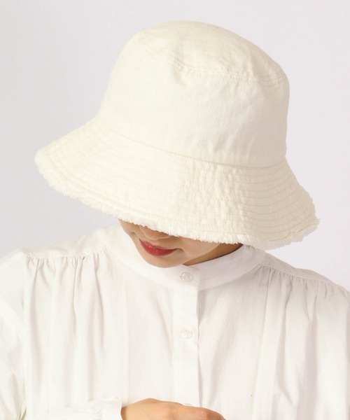 Sense of Grace（センスオブグレース）の「DENIM FRINGE BK HAT デニムフリンジバケットハット（ハット・レディース・アイボリー/ブラック/ライトベージュ/ブルー/ライトブラウン/ベージュ系/ブラウン系その他/ブルー系/ブラック系/アイボリー系/ライトブルー/グレー/ライトカーキ・FREE）」の17枚目の写真