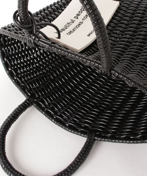 beautiful people（ビューティフルピープル）の「beautiful people “TUBE KNITTING” バスケットスモールバッグ/かごバッグ（ハンドバッグ・レディース・ブラック・FREE）」の2枚目の写真