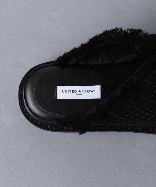 UNITED ARROWS（ユナイテッドアローズ）の「UWSC フリンジ クロス ミュール◆（サンダル・レディース・ブラック/ナチュラル・36/37/35/38）」の9枚目の写真