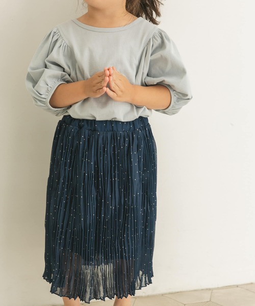 URBAN RESEARCH DOORS（アーバンリサーチドアーズ）の「ドットワッシャースカート(KIDS)（スカート・キッズ・ベージュ/ブルー・120/105/150/135）」の4枚目の写真