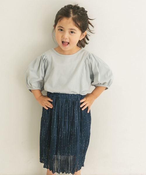 URBAN RESEARCH DOORS（アーバンリサーチドアーズ）の「ドットワッシャースカート(KIDS)（スカート・キッズ・ベージュ/ブルー・120/105/150/135）」の5枚目の写真