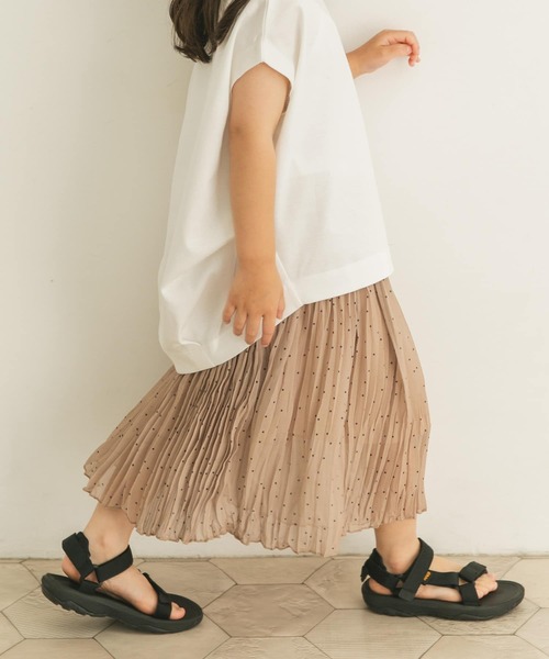 URBAN RESEARCH DOORS（アーバンリサーチドアーズ）の「ドットワッシャースカート(KIDS)（スカート・キッズ・ベージュ/ブルー・120/105/150/135）」の9枚目の写真