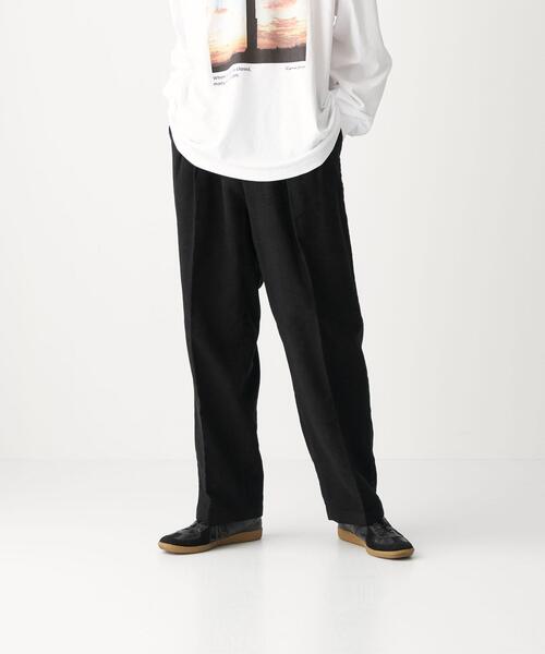 CITEN（シテン）の「＜CITEN（シテン）＞モールスキン 2プリーツ トラウザーズ パンツ（その他パンツ・メンズ・ブラック/ベージュ・M/L）」の4枚目の写真