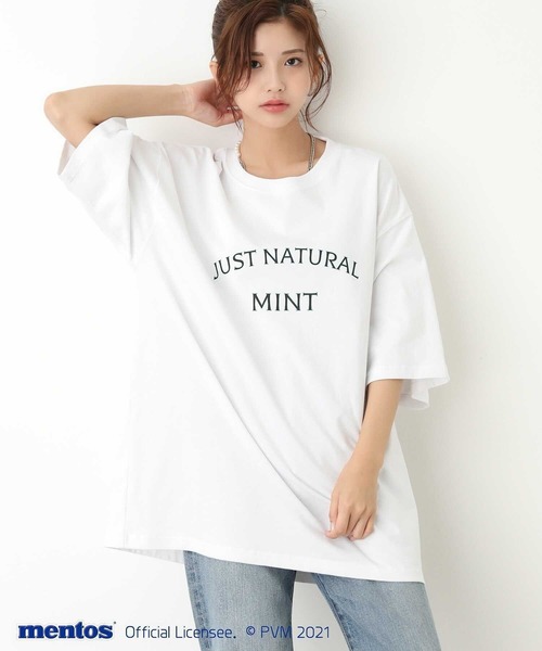 JUNRED（ジュンレッド）の「メントスフロントプリントTEE（Tシャツ/カットソー・メンズ・オフホワイト/ブラック/ラベンダー・M/L）」の2枚目の写真