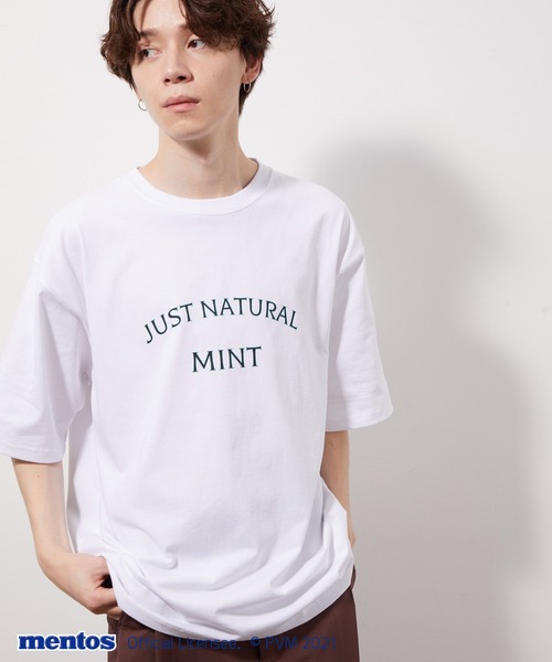 JUNRED（ジュンレッド）の「メントスフロントプリントTEE（Tシャツ/カットソー・メンズ・オフホワイト/ブラック/ラベンダー・M/L）」の4枚目の写真