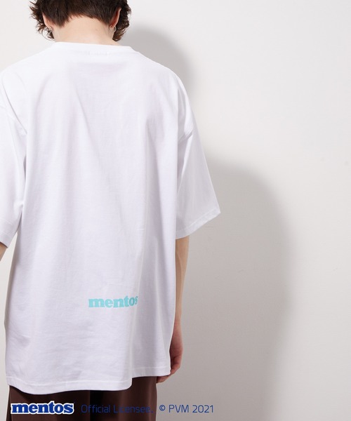 JUNRED（ジュンレッド）の「メントスフロントプリントTEE（Tシャツ/カットソー・メンズ・オフホワイト/ブラック/ラベンダー・M/L）」の5枚目の写真