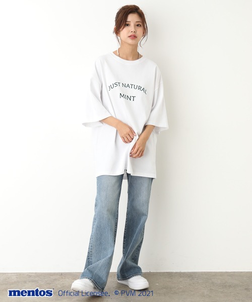 JUNRED（ジュンレッド）の「メントスフロントプリントTEE（Tシャツ/カットソー・メンズ・オフホワイト/ブラック/ラベンダー・M/L）」の12枚目の写真
