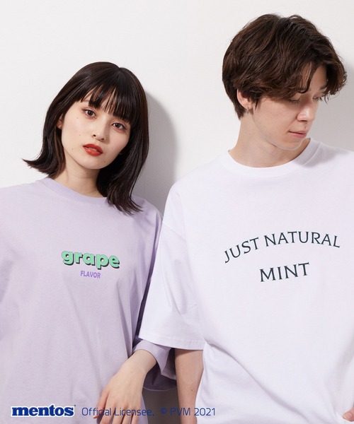 JUNRED（ジュンレッド）の「メントスフロントプリントTEE（Tシャツ/カットソー・メンズ・オフホワイト/ブラック/ラベンダー・M/L）」の9枚目の写真