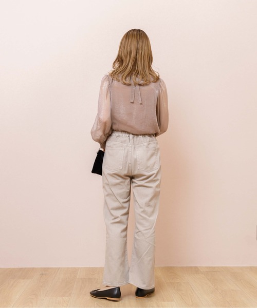 フラワー　グロスフラワーブラウス　アイボリー 10%OFF】gloss flower blouse～ｸﾞﾛｽﾌﾗﾜｰﾌﾞﾗｳｽ | flower