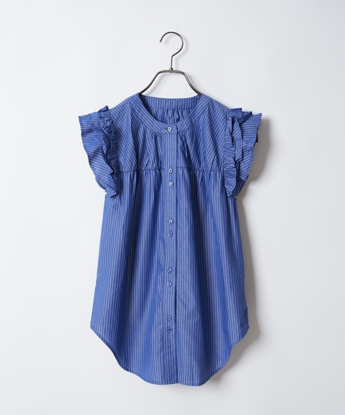 CIAOPANIC（チャオパニック）の「【SCENE by ciaopanic/シーン バイ チャオパニック】フリルギャザーブラウス（シャツ/ブラウス・レディース・ブルー/ブラック系その他/ブラック系その他2/オフホワイト/ブルー系その他・FREE）」の5枚目の写真