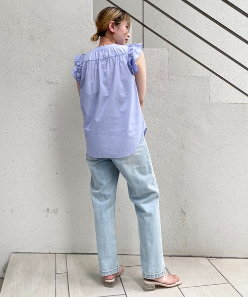 CIAOPANIC（チャオパニック）の「【SCENE by ciaopanic/シーン バイ チャオパニック】フリルギャザーブラウス（シャツ/ブラウス・レディース・ブルー/ブラック系その他/ブラック系その他2/オフホワイト/ブルー系その他・FREE）」の13枚目の写真