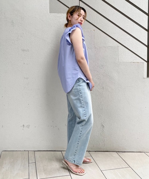 CIAOPANIC（チャオパニック）の「【SCENE by ciaopanic/シーン バイ チャオパニック】フリルギャザーブラウス（シャツ/ブラウス・レディース・ブルー/ブラック系その他/ブラック系その他2/オフホワイト/ブルー系その他・FREE）」の18枚目の写真