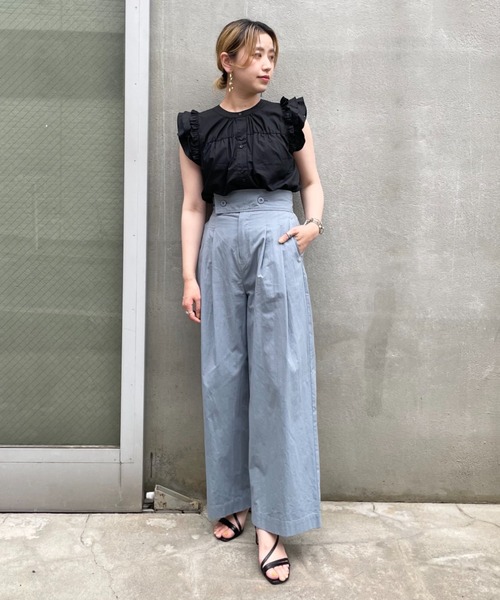 CIAOPANIC（チャオパニック）の「【SCENE by ciaopanic/シーン バイ チャオパニック】フリルギャザーブラウス（シャツ/ブラウス・レディース・ブルー/ブラック系その他/ブラック系その他2/オフホワイト/ブルー系その他・FREE）」の21枚目の写真