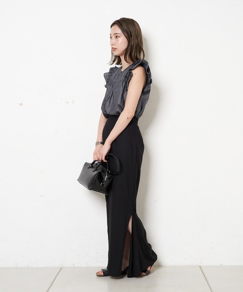 CIAOPANIC（チャオパニック）の「【SCENE by ciaopanic/シーン バイ チャオパニック】フリルギャザーブラウス（シャツ/ブラウス・レディース・ブルー/ブラック系その他/ブラック系その他2/オフホワイト/ブルー系その他・FREE）」の17枚目の写真