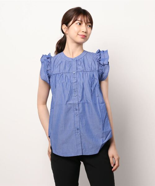 CIAOPANIC（チャオパニック）の「【SCENE by ciaopanic/シーン バイ チャオパニック】フリルギャザーブラウス（シャツ/ブラウス・レディース・ブルー/ブラック系その他/ブラック系その他2/オフホワイト/ブルー系その他・FREE）」の19枚目の写真