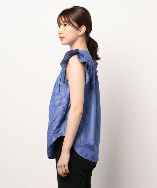 CIAOPANIC（チャオパニック）の「【SCENE by ciaopanic/シーン バイ チャオパニック】フリルギャザーブラウス（シャツ/ブラウス・レディース・ブルー/ブラック系その他/ブラック系その他2/オフホワイト/ブルー系その他・FREE）」の14枚目の写真