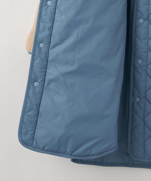 green label relaxing(グリーンレーベルリラクシング)の「TJ ボア×キルト コート 140-150cm -ウォッシャブル-(その他アウター・キッズ・オフホワイト/ベージュ/ライトグレー・150cm/140cm)」の8枚目の写真