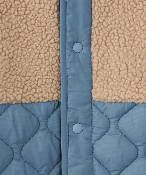 green label relaxing(グリーンレーベルリラクシング)の「TJ ボア×キルト コート 140-150cm -ウォッシャブル-(その他アウター・キッズ・オフホワイト/ベージュ/ライトグレー・150cm/140cm)」の12枚目の写真