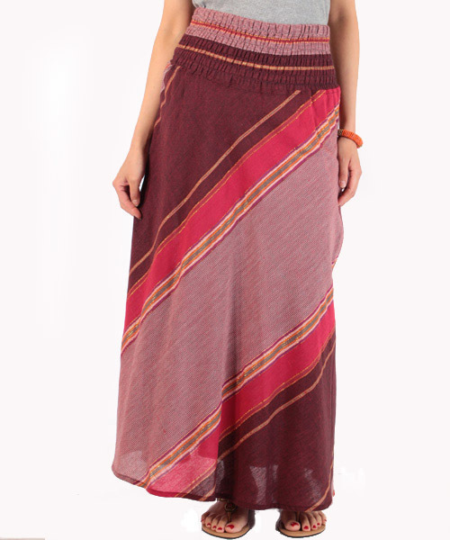 チャイハネ（チャイハネ）の「【チャイハネ】ジャリサリスカート/ワンピース 2WAY（スカート・レディース・グレー/ブラック/カーキ/イエロー/ブルー/レッド・FREE）」の6枚目の写真