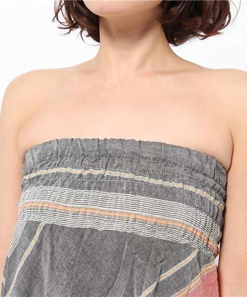 チャイハネ（チャイハネ）の「【チャイハネ】ジャリサリスカート/ワンピース 2WAY（スカート・レディース・グレー/ブラック/カーキ/イエロー/ブルー/レッド・FREE）」の13枚目の写真