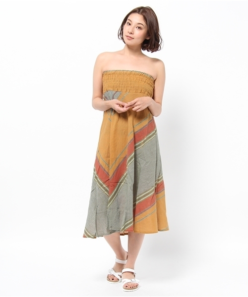 チャイハネ（チャイハネ）の「【チャイハネ】ジャリサリスカート/ワンピース 2WAY（スカート・レディース・グレー/ブラック/カーキ/イエロー/ブルー/レッド・FREE）」の22枚目の写真