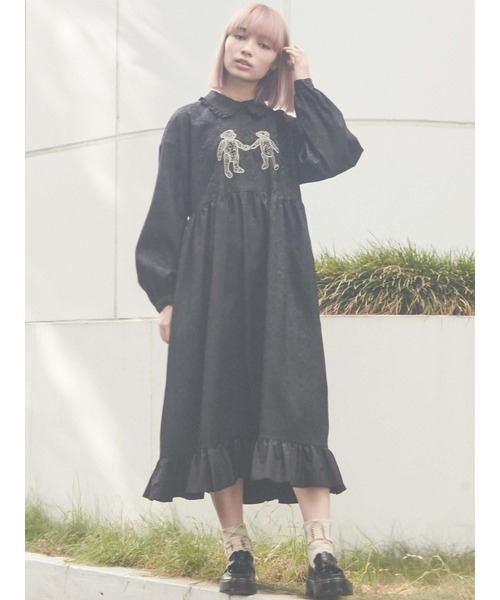 merry jenny（メリージェニー）の「スカラップラバーソールローファー（ローファー・レディース・ブラック/アイボリー・MEDIUM/LARGE）」の16枚目の写真