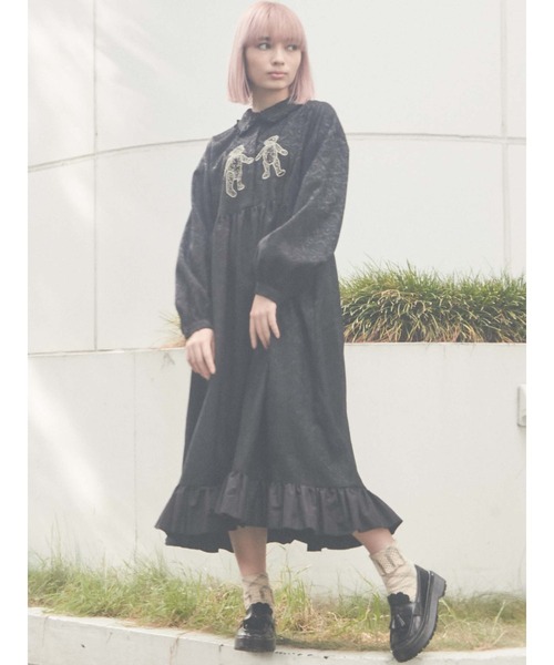 merry jenny（メリージェニー）の「スカラップラバーソールローファー（ローファー・レディース・ブラック/アイボリー・MEDIUM/LARGE）」の18枚目の写真