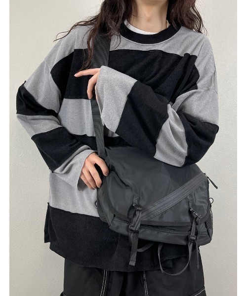xu 白黒ボーダー XU（エックスユー）の「【XU/エックスユー】border knit/ニット