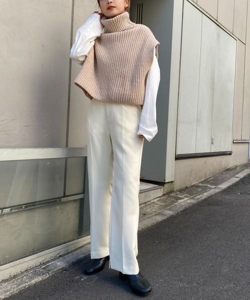 one after another NICE CLAUP(ワンアフターアナザーナイスクラップ)の「【ZOZO限定/大好評リバイバルアイテム】極限スラックス(スラックス・レディース・グリーン/アイボリー/サックスブルー/ブラック・SMALL/MEDIUM)」の2枚目の写真