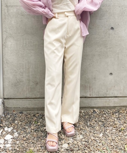 one after another NICE CLAUP(ワンアフターアナザーナイスクラップ)の「【ZOZO限定/大好評リバイバルアイテム】極限スラックス(スラックス・レディース・グリーン/アイボリー/サックスブルー/ブラック・SMALL/MEDIUM)」の5枚目の写真