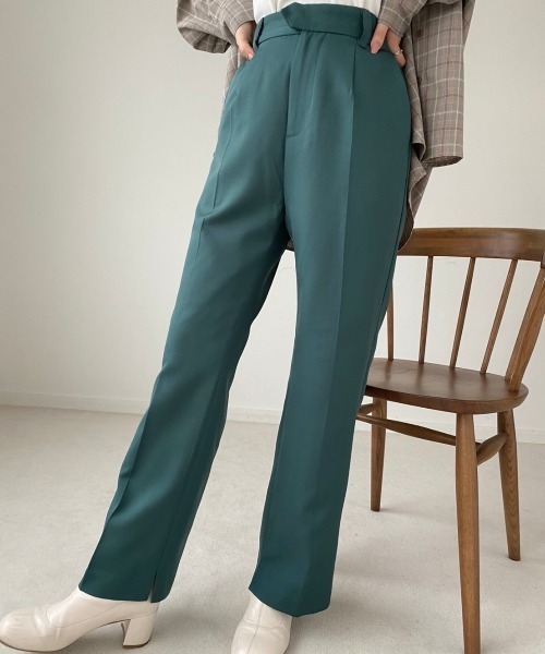 one after another NICE CLAUP(ワンアフターアナザーナイスクラップ)の「【ZOZO限定/大好評リバイバルアイテム】極限スラックス(スラックス・レディース・グリーン/アイボリー/サックスブルー/ブラック・SMALL/MEDIUM)」の16枚目の写真