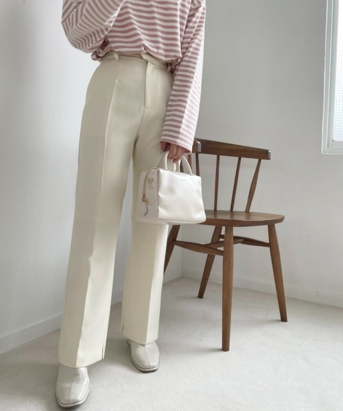 one after another NICE CLAUP(ワンアフターアナザーナイスクラップ)の「【ZOZO限定/大好評リバイバルアイテム】極限スラックス(スラックス・レディース・グリーン/アイボリー/サックスブルー/ブラック・SMALL/MEDIUM)」の9枚目の写真