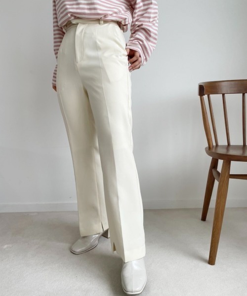 one after another NICE CLAUP(ワンアフターアナザーナイスクラップ)の「【ZOZO限定/大好評リバイバルアイテム】極限スラックス(スラックス・レディース・グリーン/アイボリー/サックスブルー/ブラック・SMALL/MEDIUM)」の7枚目の写真