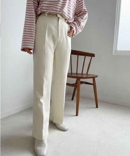 one after another NICE CLAUP(ワンアフターアナザーナイスクラップ)の「【ZOZO限定/大好評リバイバルアイテム】極限スラックス(スラックス・レディース・グリーン/アイボリー/サックスブルー/ブラック・SMALL/MEDIUM)」の8枚目の写真